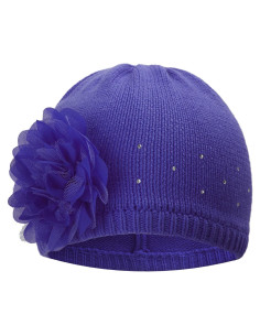 Gorro de Invierno de Punto para Niña Vivobiniya Morado 0-6M 6-2T 2-6T