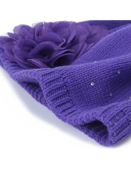 Gorro de Invierno de Punto para Niña Vivobiniya Morado 0-6M 6-2T 2-6T Gorro de Invierno de Punto para Niña Vivobiniya Morado 0-6M 6-2T 2-6T