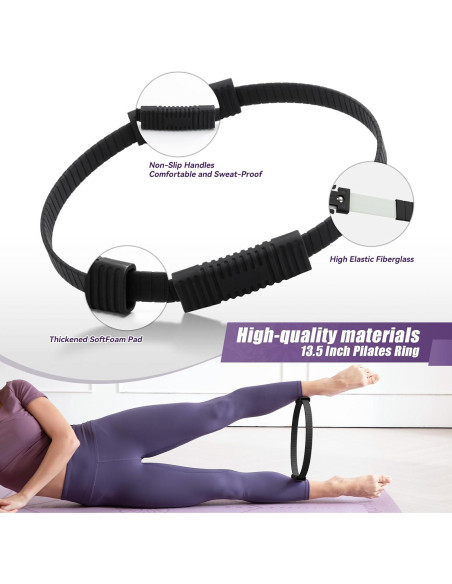 Anillo de Pilates Krightlink 35.56 cm para Tonificar Muslos y Brazos Anillo de Pilates Krightlink 35.56 cm para Tonificar Muslos y Brazos