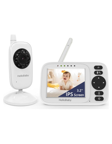 Monitor de Bebé HelloBaby HB2438 con Cámara 3.2'' y Audio
