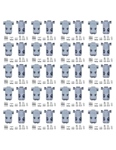Conector DB9 JRready 20 PCS 9 Pines Plástico Grises