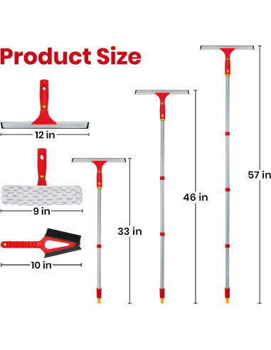 Kit de Limpieza de Ventanas TrueYee con Limpiaparabrisas 30 cm