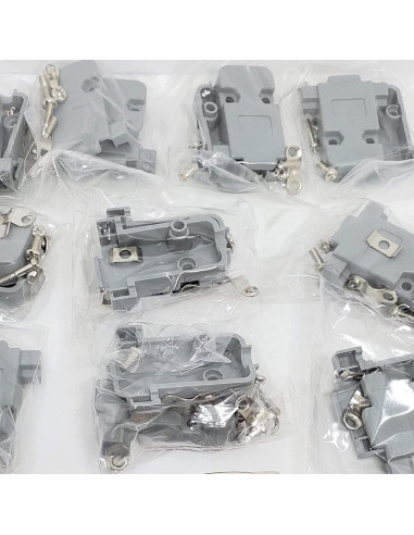 Conector DB9 JRready 20 PCS 9 Pines Plástico Grises