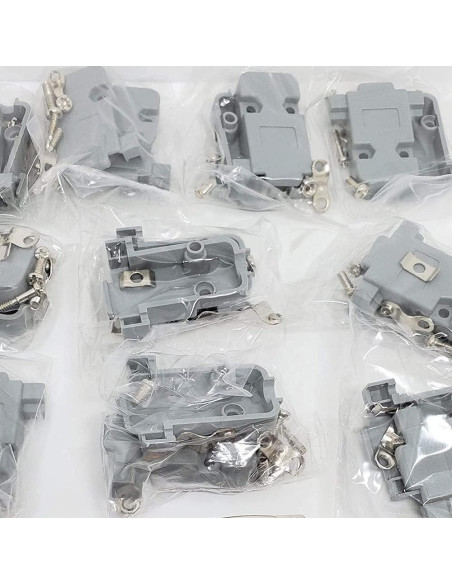 Conector DB9 JRready 20 PCS 9 Pines Plástico Grises Conector DB9 JRready 20 PCS 9 Pines Plástico Grises