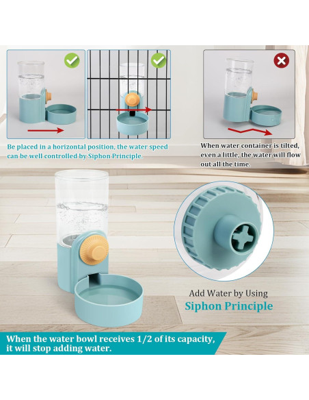 Dispensador Automático de Agua y Comida DricRoda 1L Azul Dispensador Automático de Agua y Comida DricRoda 1L Azul