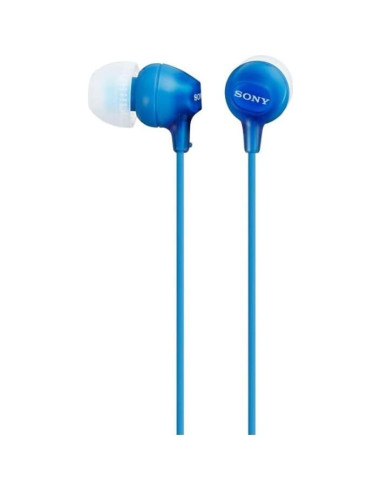 Auriculares Intrauditivos Sony MDREX15AP/L Azul con Micrófono