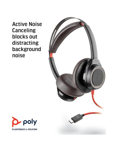 Auricular USB-C Poly Blackwire 7225 Estéreo con ANC - Negro