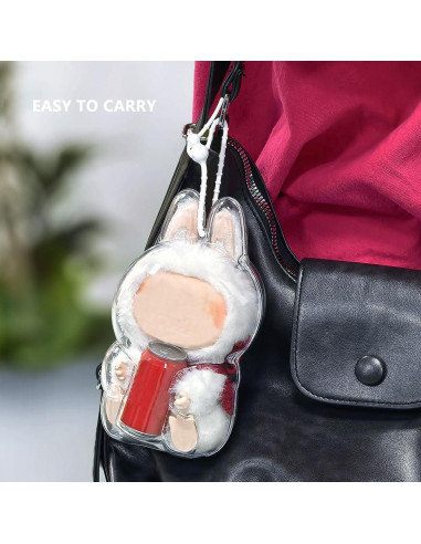 Funda Protectora Acrílica LABUBU para Muñecas - Correa Silicona