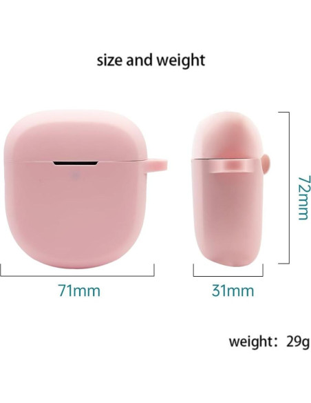Funda de Silicona Rosa para Bose QuietComfort Earbuds II 2022 Funda de Silicona Rosa para Bose QuietComfort Earbuds II 2022