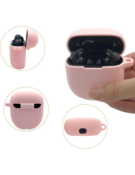 Funda de Silicona Rosa para Bose QuietComfort Earbuds II 2022 Funda de Silicona Rosa para Bose QuietComfort Earbuds II 2022