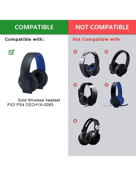 Almohadillas de Espuma para Auriculares Sony PS3 PS4 Gold Almohadillas de Espuma para Auriculares Sony PS3 PS4 Gold