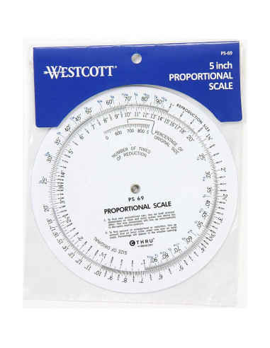 Escala Proporcional Westcott PS-69 13.34 cm Blanca