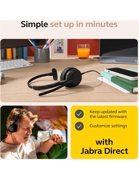 Auricular Jabra Evolve2 50 con Cable y Cancelación de Ruido Auricular Jabra Evolve2 50 con Cable y Cancelación de Ruido