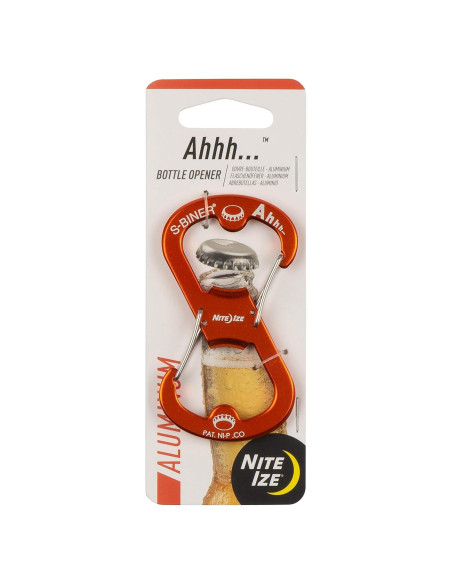 NITE IZE S-Biner Ahhh - Mosquetón Doble con Abridor de Botellas NITE IZE S-Biner Ahhh - Mosquetón Doble con Abridor de Botellas