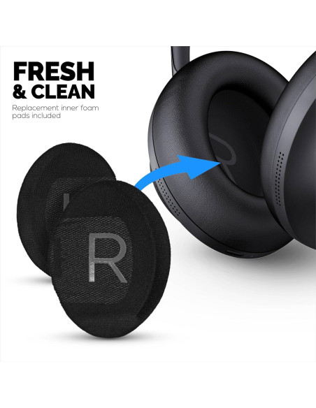 Almohadillas de Reemplazo Brainwavz para Bose NC700 - PU Negro Almohadillas de Reemplazo Brainwavz para Bose NC700 - PU Negro