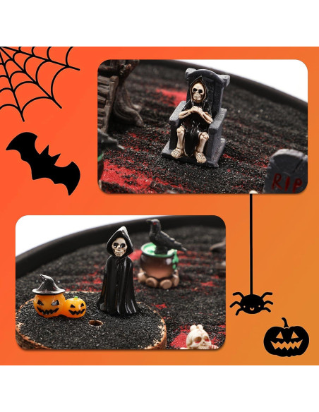 Kit de Jardín Zen Gótico Soferat - 11 Miniaturas Halloween Kit de Jardín Zen Gótico Soferat - 11 Miniaturas Halloween