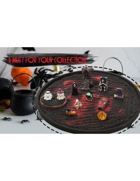 Kit de Jardín Zen Gótico Soferat - 11 Miniaturas Halloween Kit de Jardín Zen Gótico Soferat - 11 Miniaturas Halloween