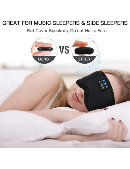 Máscara de Sueño Bluetooth 3D Algodón de Bambú LC-dolida Máscara de Sueño Bluetooth 3D Algodón de Bambú LC-dolida