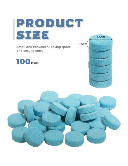 100 Tabletas Limpiaparabrisas UNLRAE, Efecto Concentrado, 3.785L 100 Tabletas Limpiaparabrisas UNLRAE, Efecto Concentrado, 3.785L