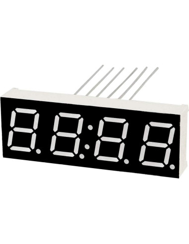 Tubo LED 7 Segmentos uxcell 4 Dígitos Ánodo Común Rojo 2pcs