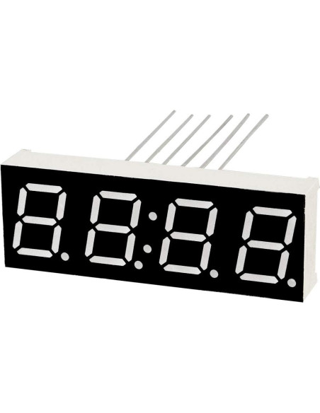 Tubo LED 7 Segmentos uxcell 4 Dígitos Ánodo Común Rojo 2pcs Tubo LED 7 Segmentos uxcell 4 Dígitos Ánodo Común Rojo 2pcs