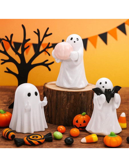 Figuritas de Fantasmas de Halloween Amyhill 3 Pcs Resina Figuritas de Fantasmas de Halloween Amyhill 3 Pcs Resina