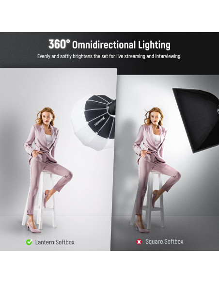 Flash Estroboscópico NEEWER Q4 400Ws con Softbox 26" Flash Estroboscópico NEEWER Q4 400Ws con Softbox 26"