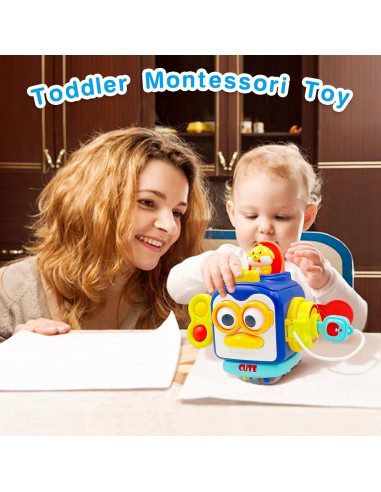 Cubo Ocupado Montessori UPJAYEEK para Bebés 1-3 Años