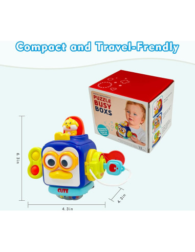 Cubo Ocupado Montessori UPJAYEEK para Bebés 1-3 Años