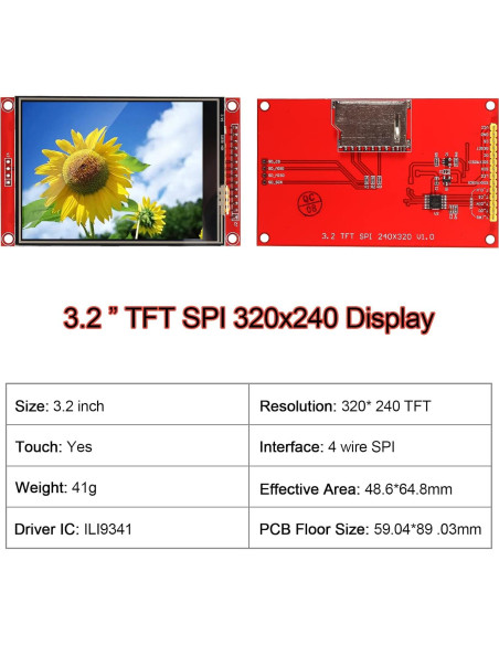 Pantalla Táctil 3.2" DIANN ILI9341 SPI LCD 320x240 RGB Pantalla Táctil 3.2" DIANN ILI9341 SPI LCD 320x240 RGB
