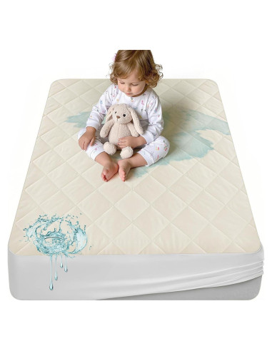 Protector de Colchón para Cuna LOFE 132x71 cm Algodón Orgánico Impermeable