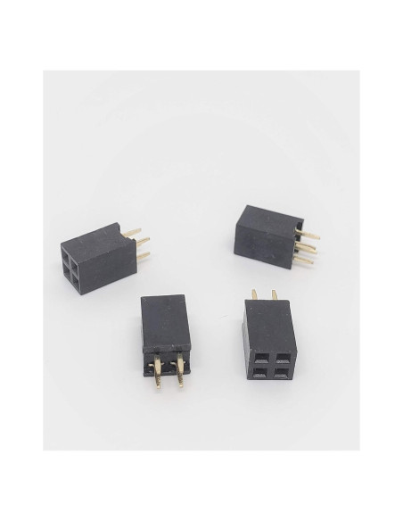 Conectores Hembras Pin Headers 2x2 4P 2.54mm Marvic - Paquete de 25 Conectores Hembras Pin Headers 2x2 4P 2.54mm Marvic - Paquete de 25