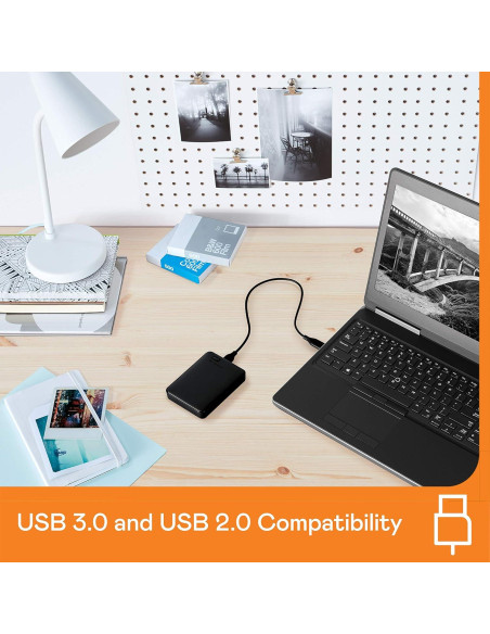 Disco Duro Externo Portátil WD 5TB USB 3.0 Renovado Disco Duro Externo Portátil WD 5TB USB 3.0 Renovado
