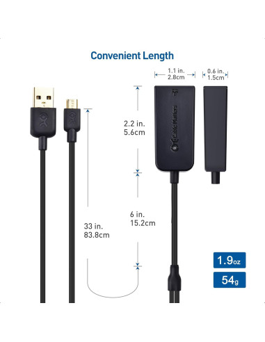 Adaptador Ethernet Micro USB Cable Matters 480Mbps para Fire Stick