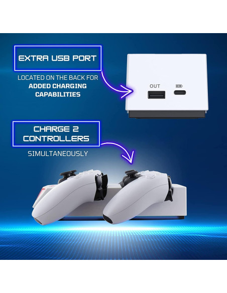 Base de Carga Dualsense Nyko para PS5 - Carga Rápida 2 Controladores Base de Carga Dualsense Nyko para PS5 - Carga Rápida 2 Controladores