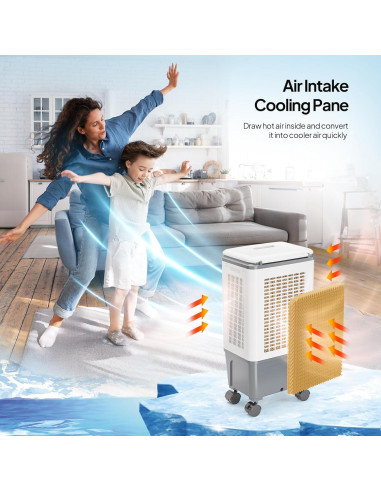Enfriador de Aire Evaporativo ROVSUN 5.2Gal 2800CFM Blanco
