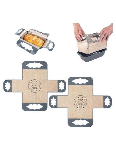 Forros de Silicona Reutilizables Enskatec para Pan 9x5" Forros de Silicona Reutilizables Enskatec para Pan 9x5"