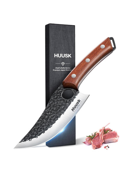 Cuchillo de Chef Huusk de Acero Japonés 28 cm, Mango Ergonómico Cuchillo de Chef Huusk de Acero Japonés 28 cm, Mango Ergonómico