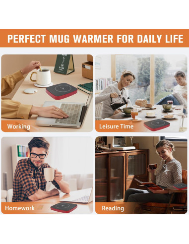 Calentador de Tazas CEEFFELIAN 16W con 3 Niveles de Temperatura