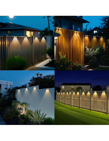 Luces de Cerca Solares Peasur 8 Unidades LED A Prueba de Agua