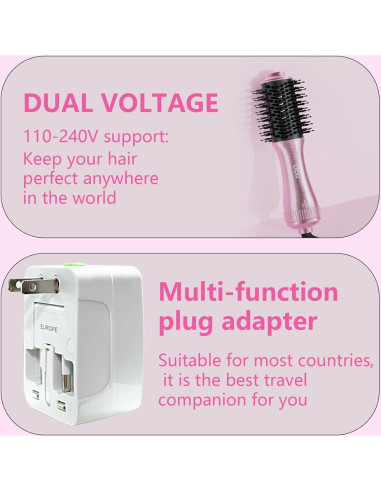 Cepillo Secador de Cabello DAN Technology Doble Voltaje 444g