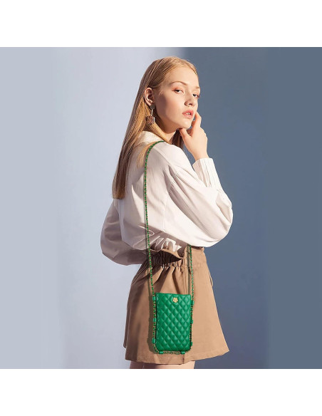 Bolso Cruzado Acolchado Montana West para Mujeres - Verde Bolso Cruzado Acolchado Montana West para Mujeres - Verde