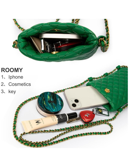 Bolso Cruzado Acolchado Montana West para Mujeres - Verde Bolso Cruzado Acolchado Montana West para Mujeres - Verde