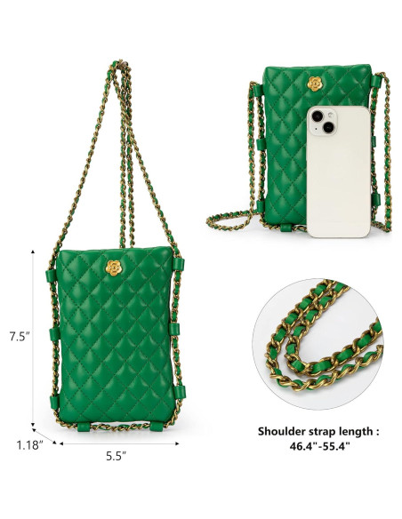 Bolso Cruzado Acolchado Montana West para Mujeres - Verde Bolso Cruzado Acolchado Montana West para Mujeres - Verde