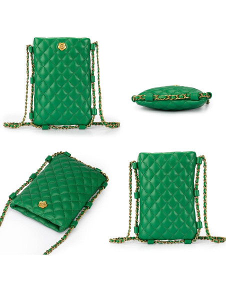 Bolso Cruzado Acolchado Montana West para Mujeres - Verde Bolso Cruzado Acolchado Montana West para Mujeres - Verde