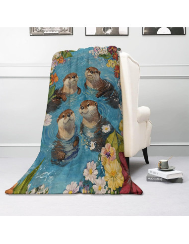 Manta de Franela Kibue Nutria21 152.4x127 cm Suave y Cálida