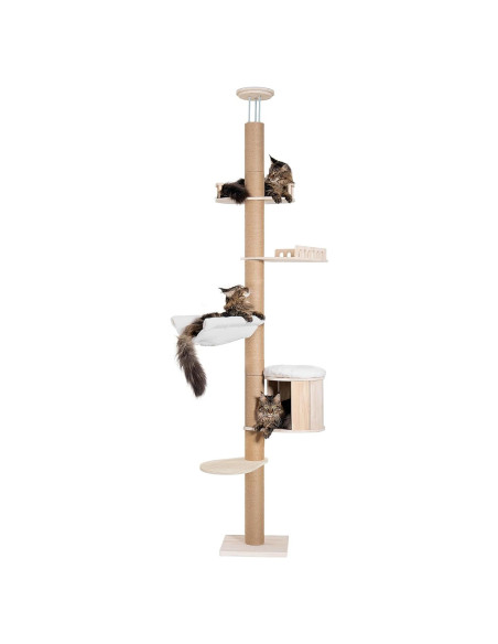Árbol para Gatos Aechonow Piso a Techo 82-122 in Ajustable Árbol para Gatos Aechonow Piso a Techo 82-122 in Ajustable