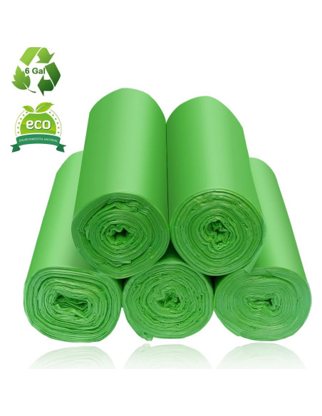 Bolsas de Basura Biodegradables WADNGXM 6 Galones 100 Unidades Bolsas de Basura Biodegradables WADNGXM 6 Galones 100 Unidades