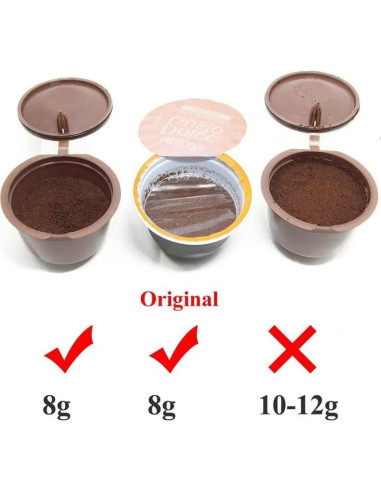 Cápsulas de Café Reutilizables TQEONKL para Nescafé Dolce Gusto - 6 Pcs