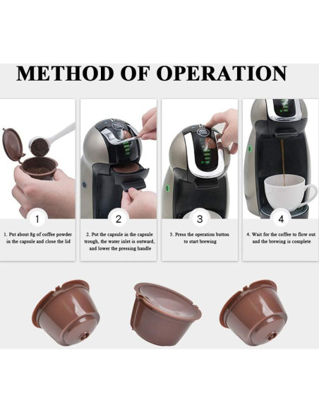 Cápsulas de Café Reutilizables TQEONKL para Nescafé Dolce Gusto - 6 Pcs Cápsulas de Café Reutilizables TQEONKL para Nescafé Dolce Gusto - 6 Pcs